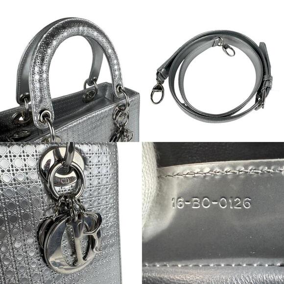 DIOR Silver Leather Shoulder Bag - Picture 4 of 5
